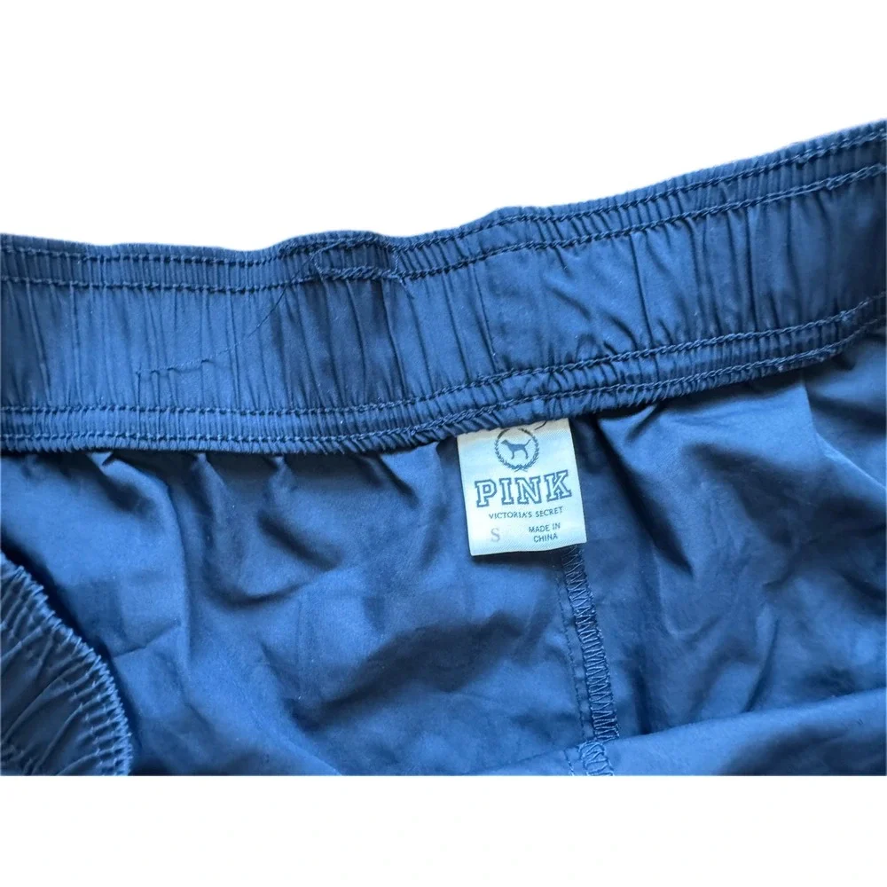 PINK Victoria's Secret Dolphin‎ Shorts Women S Navy Blue Good Distressed Logo